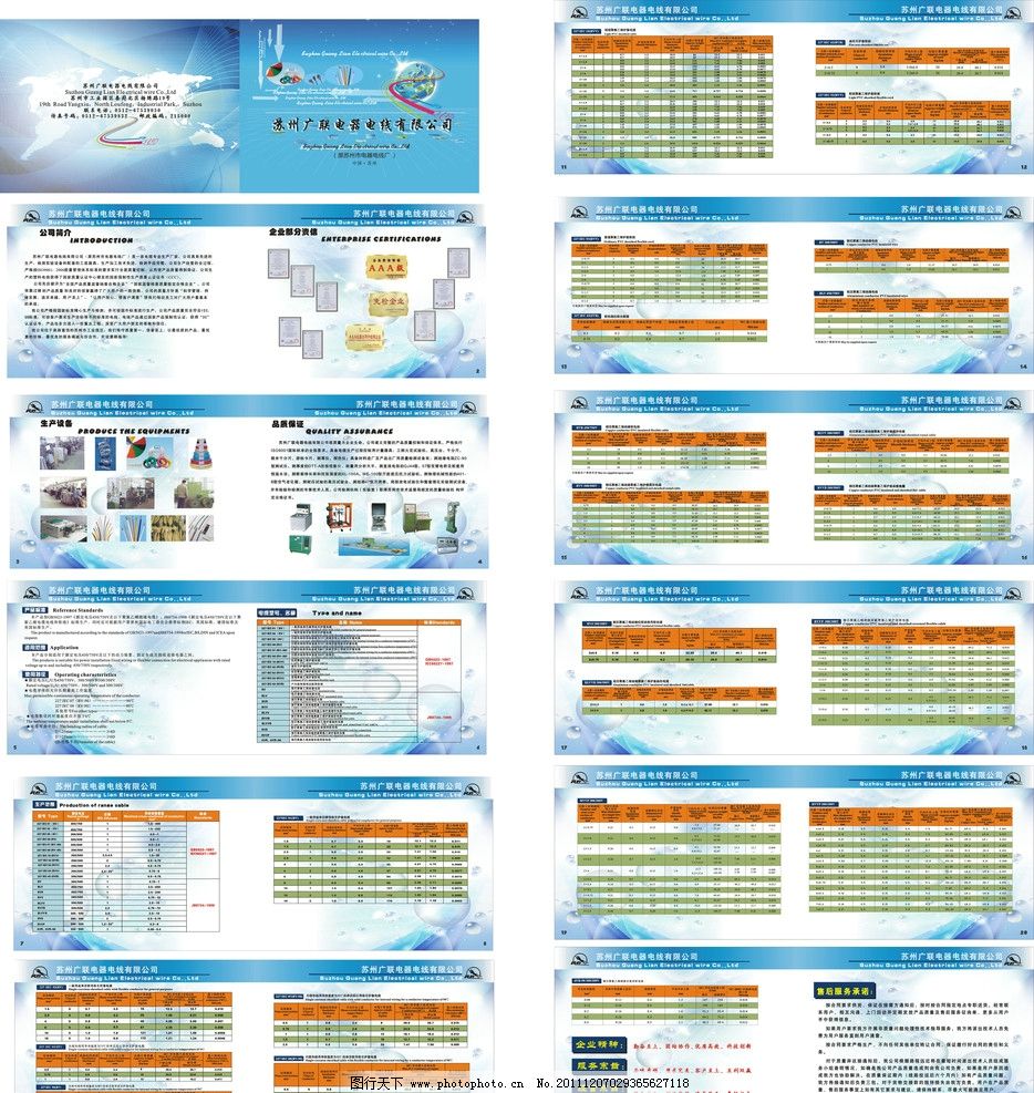 电线电缆产品画册展示